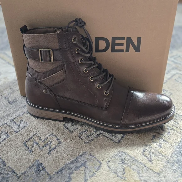 Steve Madden Dark Brown Leather Boots - Picture 1 of 6